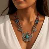 Sanvi Color Stone Silver 925 Necklace