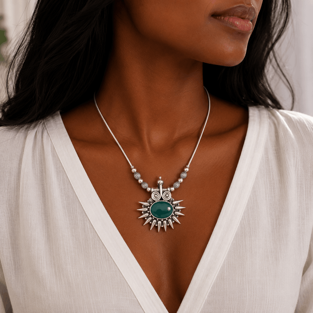 Soorya Traditional Silver 925 Necklace