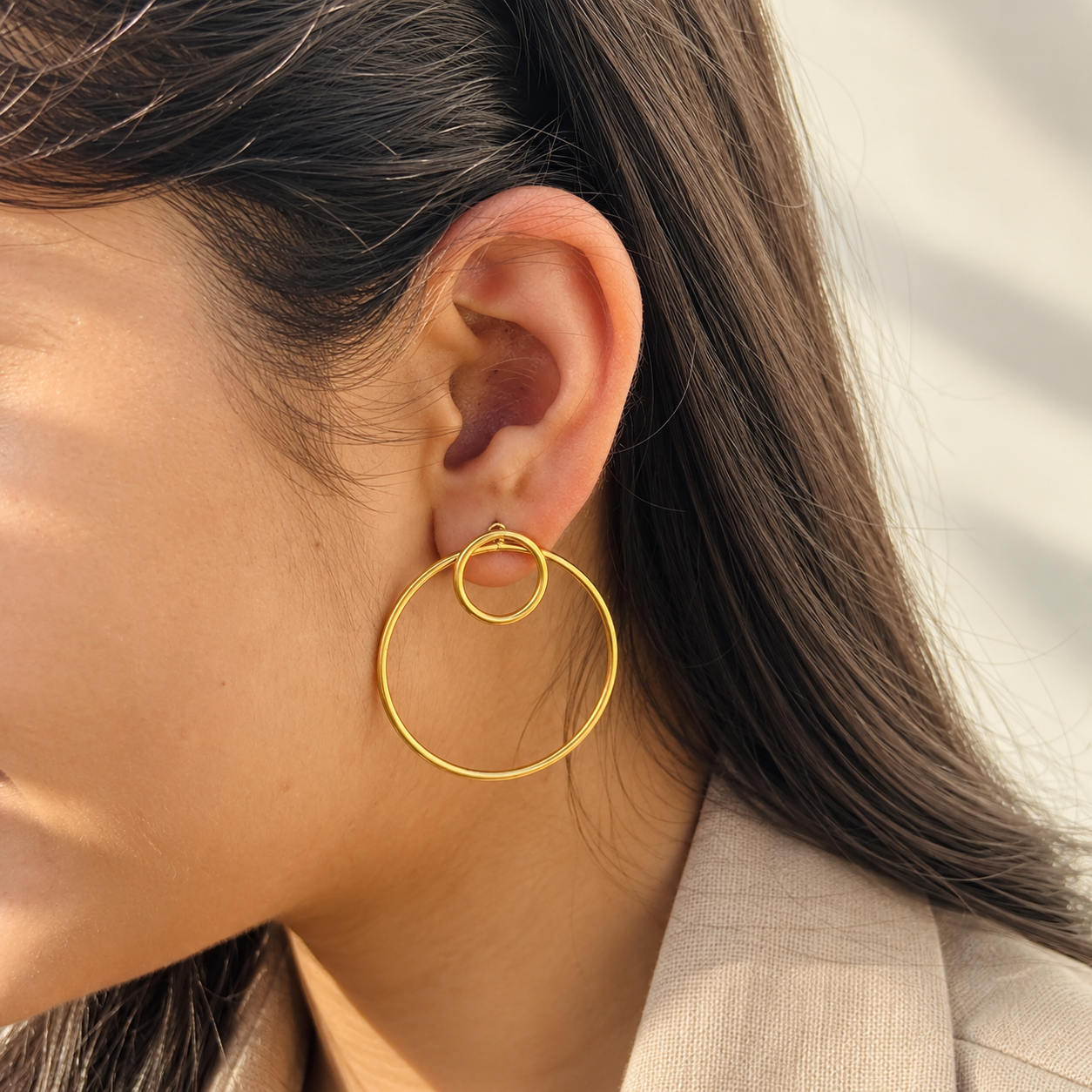 Suttan Gold Plated Silver 925 Earrings