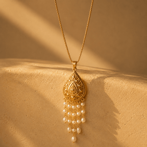 Svara 18K Gold Plated Silver 925 Pearl Pendant