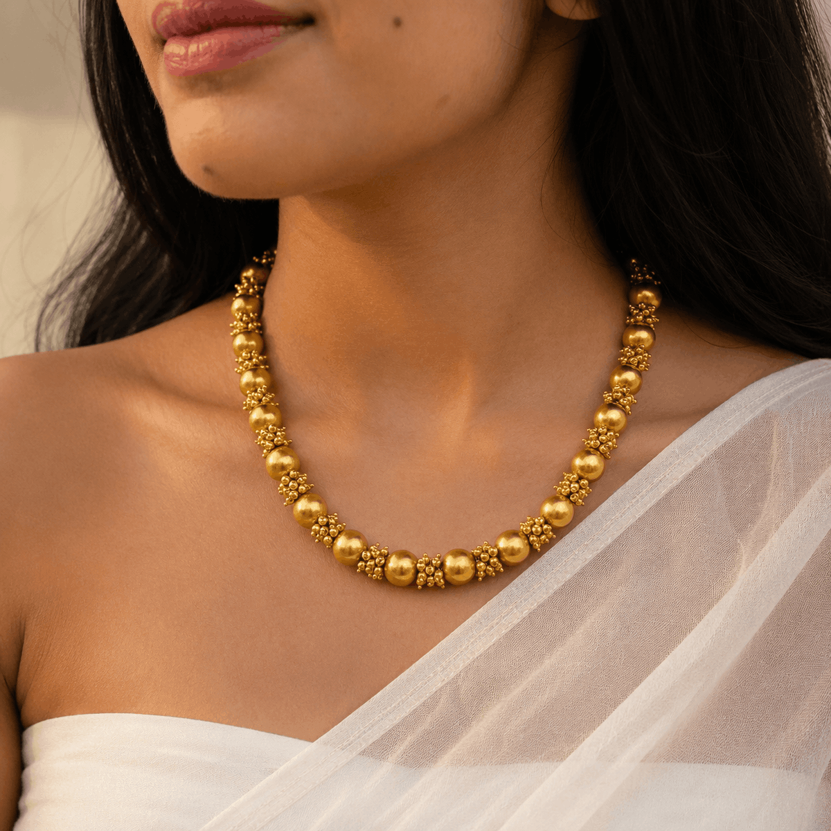 Swarana 18k Gold Plated Silver 925 Necklace