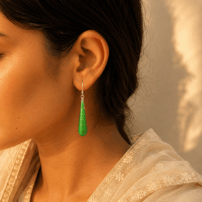 Teardrop Enamel Earrings