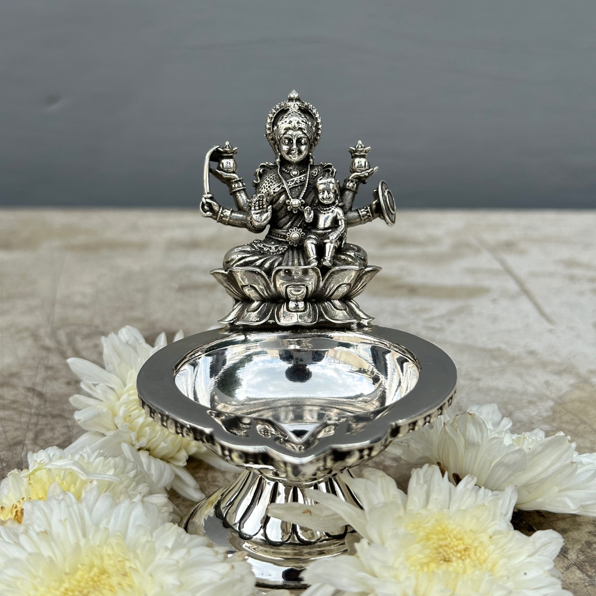 Chakrika Silver Diya