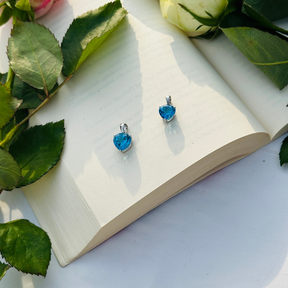 Sicily Blue Topaz 925 Silver Heart Love Pendant