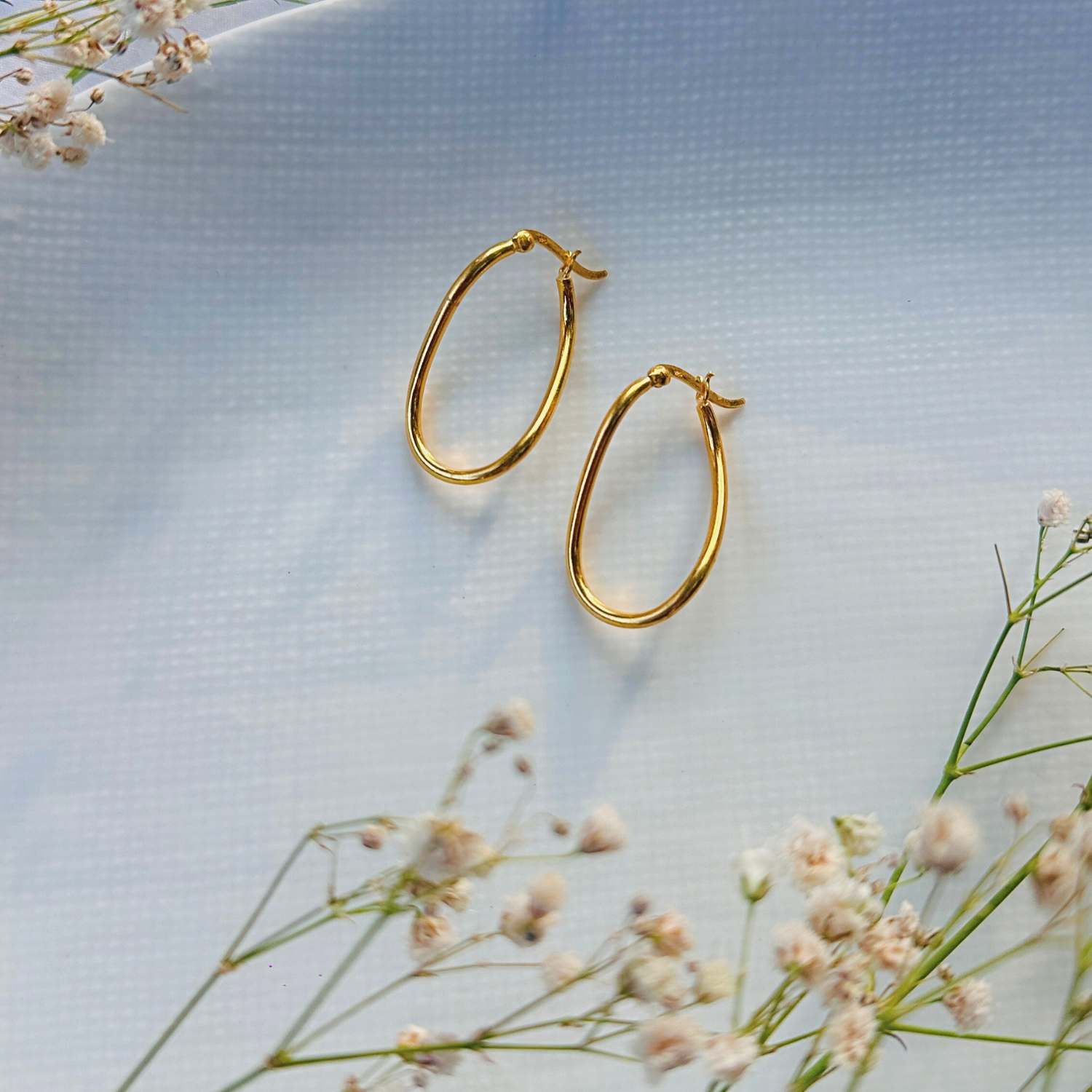 Earrings, Gold plated sterling silver earrings, 925 silver earrings with 18k gold plating