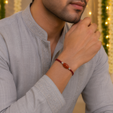 Yuvraj Onyx and Silver 925 Rakhi