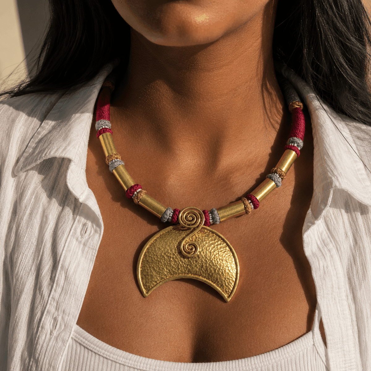 Zaya Gold Plated Vermeil Boho Silver 925 Pendant Necklace