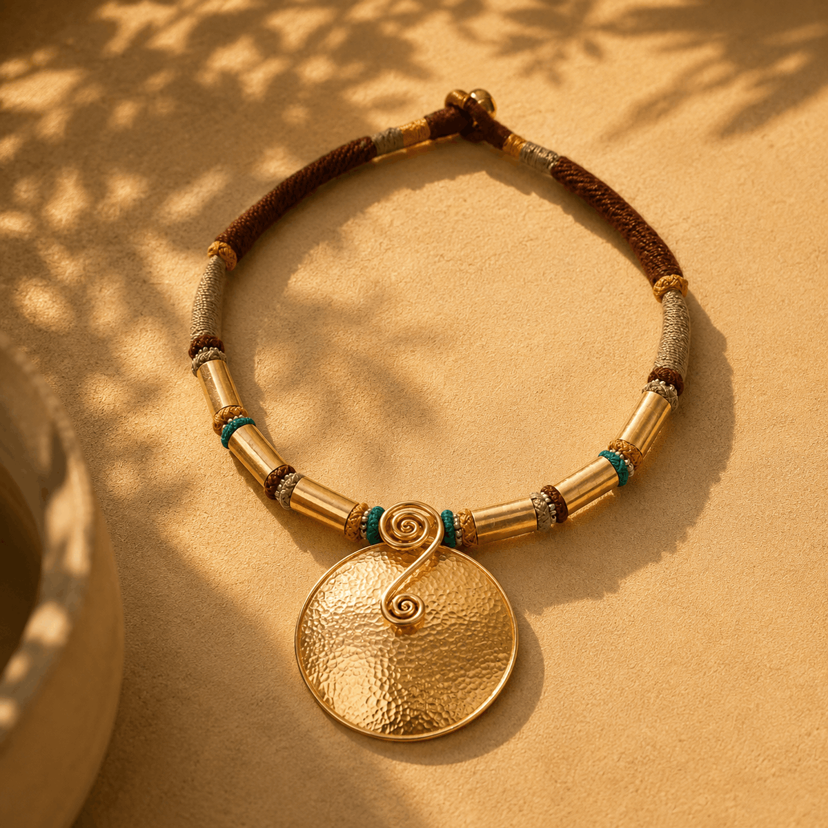 Zima Gold Plated Vermeil Boho Silver 925 Pendant Necklace