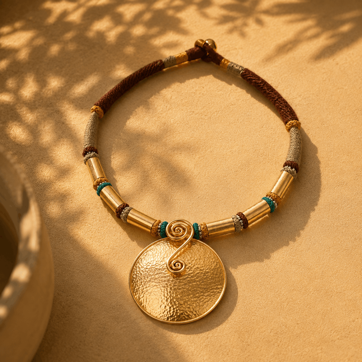 Zima Gold Plated Vermeil Boho Silver 925 Pendant Necklace
