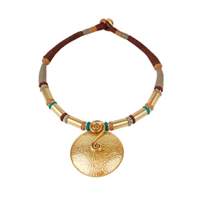 Zima Gold Plated Vermeil Boho Silver 925 Pendant Necklace