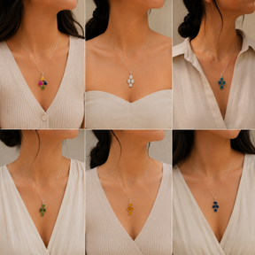 Auralis Multi Stone Silver 925 Pendant