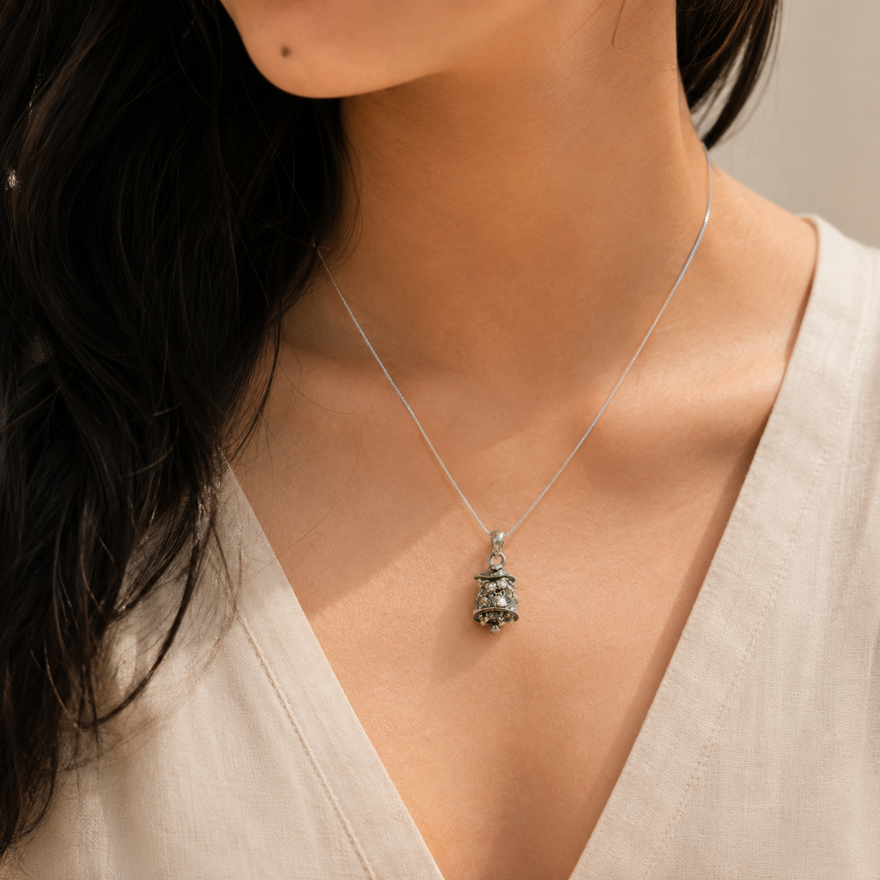 Brill Gun Metal Silver 925 Pendant