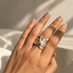 Semblance Unique Silver 925 Ruby Ring