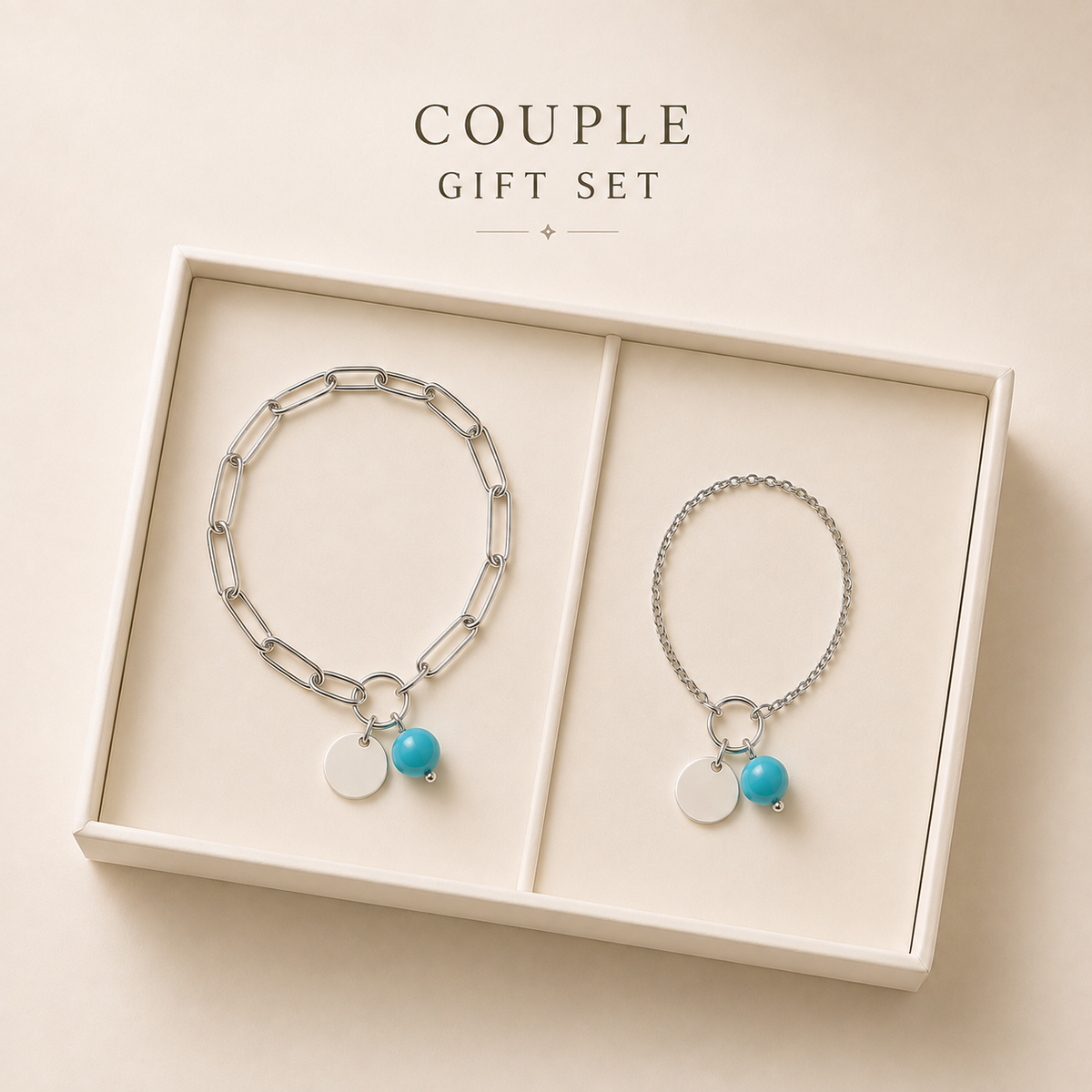 Couple Gemstone Silver 925 Rakhi