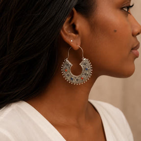 Deekshant Traditional Silver 925 Earrings