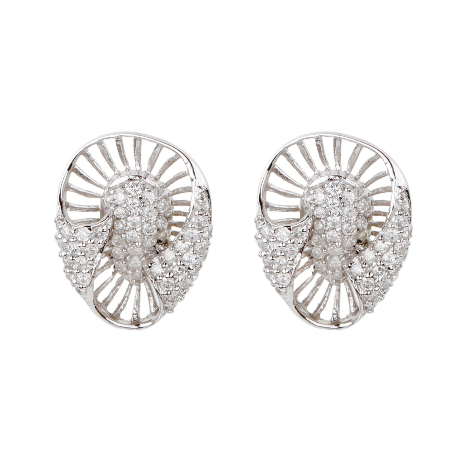 Seed Silver 925 Diamond Stud Earrings