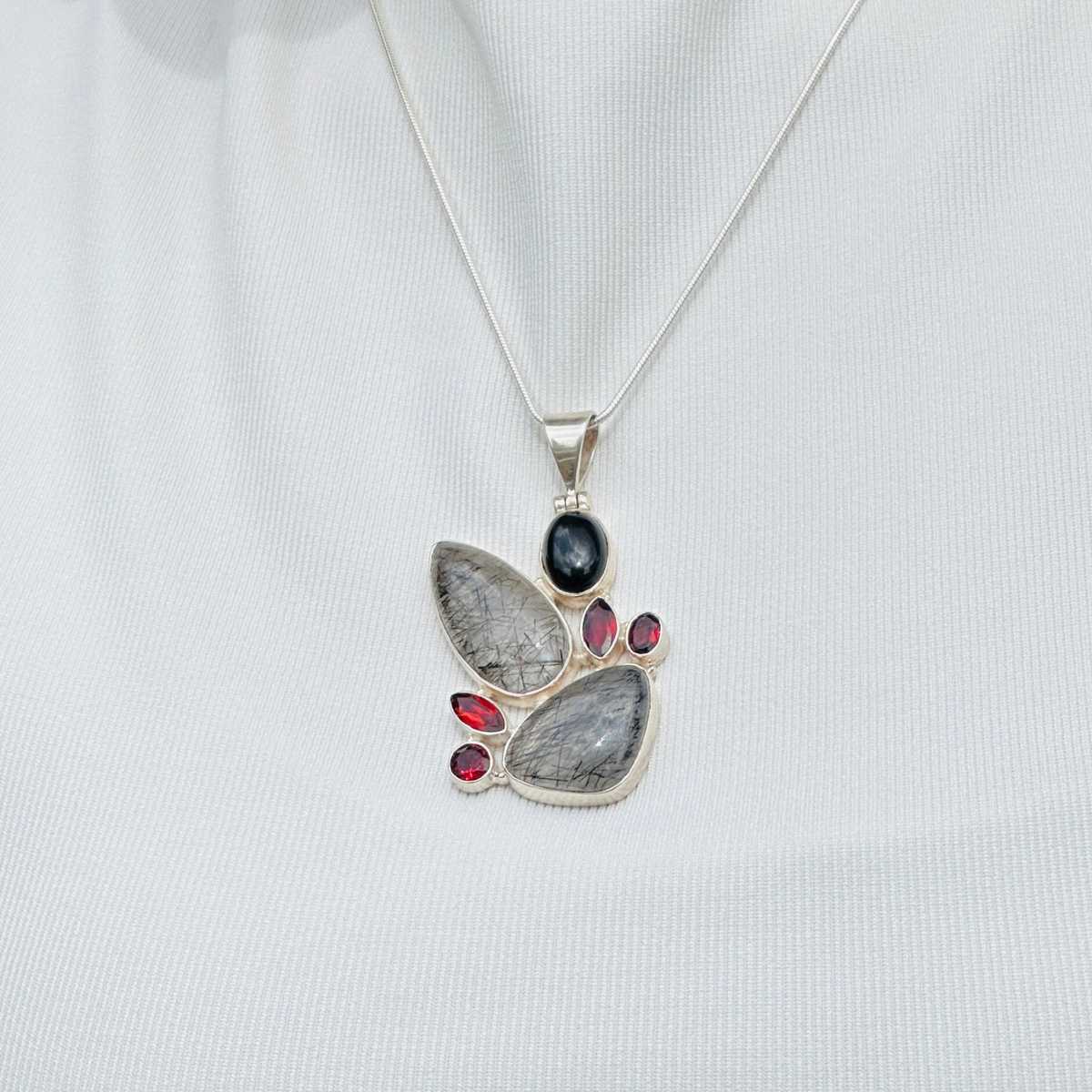 Matilda Multistone Silver 925 Pendant