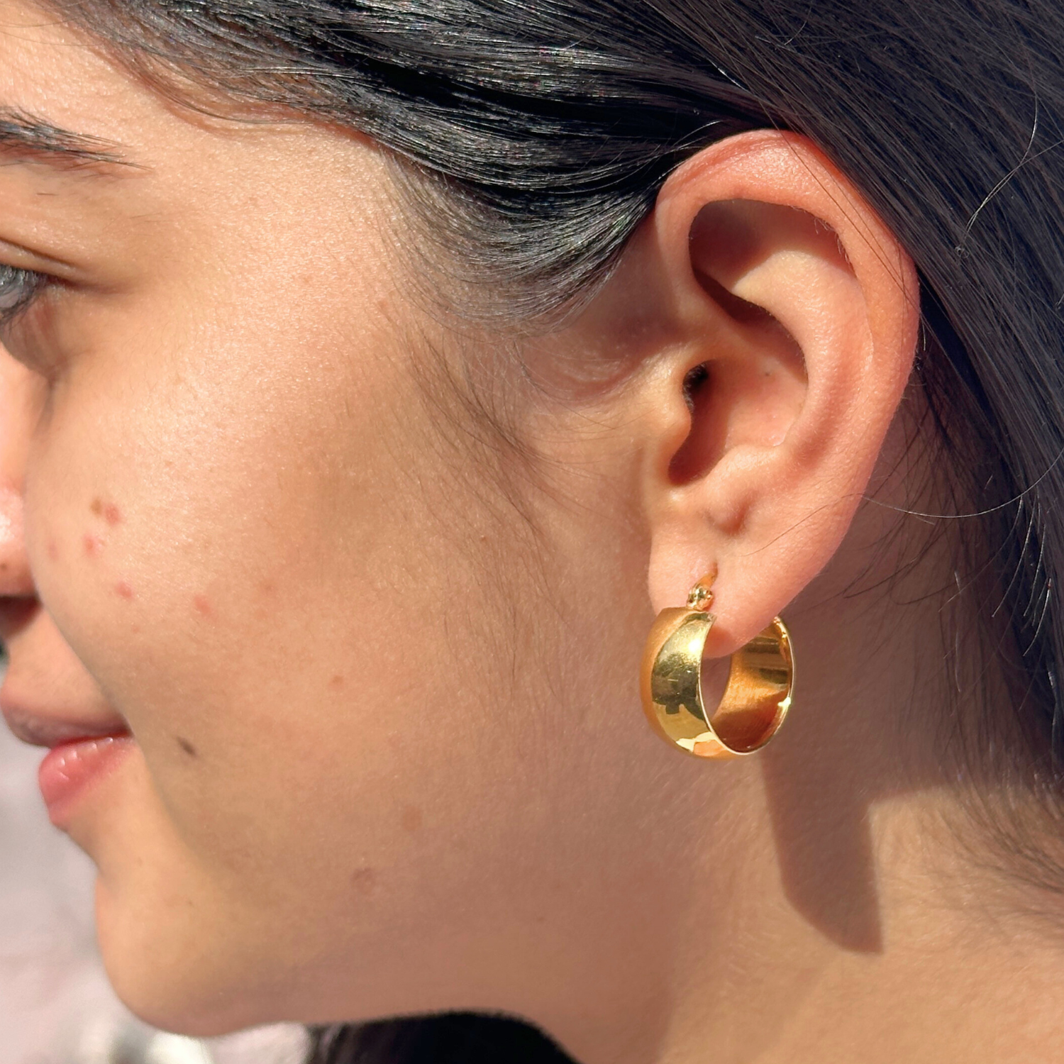 Golden Hoops, Small hoops, Hoops for office, Gold Plated earrings, Gold Hoops, circular earrings for women, hoops,  silver earrings , minimal earrings