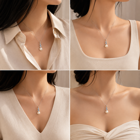Isla Aquamarine & Pearl Silver 925 Pendant