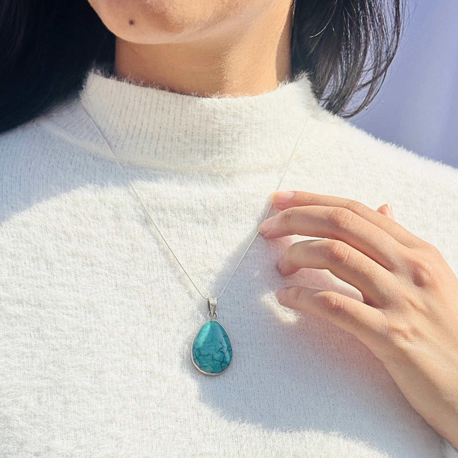 

Blue turquoise 925 sterling silver pendant


Elegant turquoise silver pendant online
