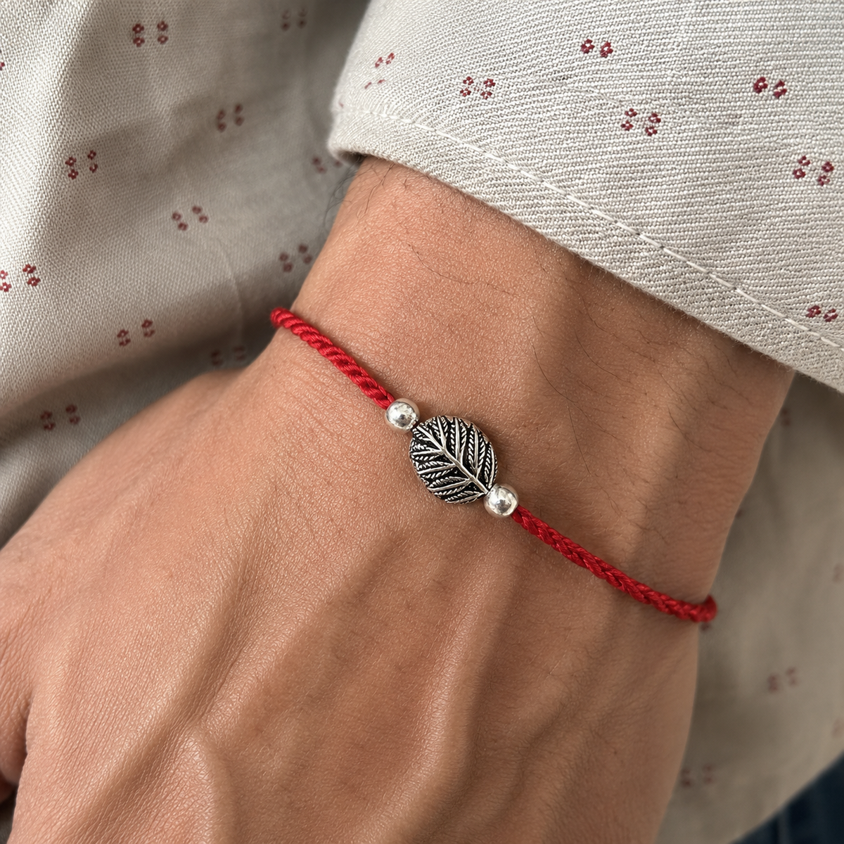 Leaf Silver 925 Rakhi