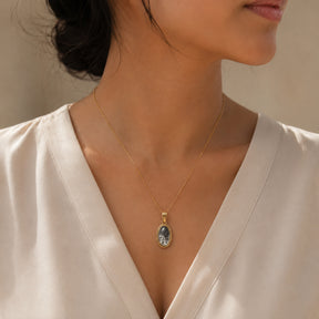 Lee Rutile Quartz 18K Gold Plated Silver 925 Pendant