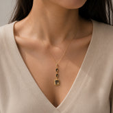Leon Smokey Quartz 18K Gold Plated Silver 925 Pendant