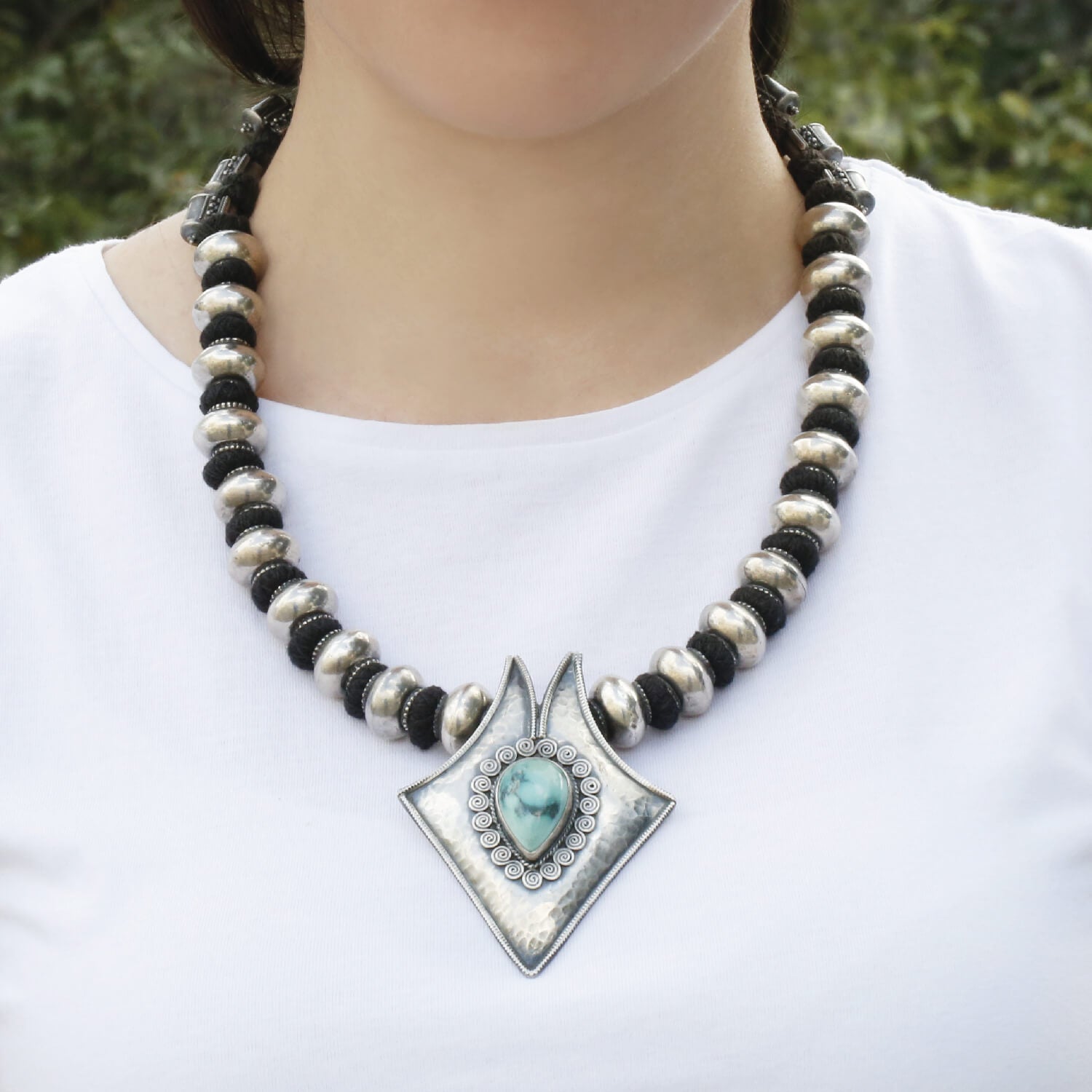 Talae Bohemian Silver 925 Pendant Necklace