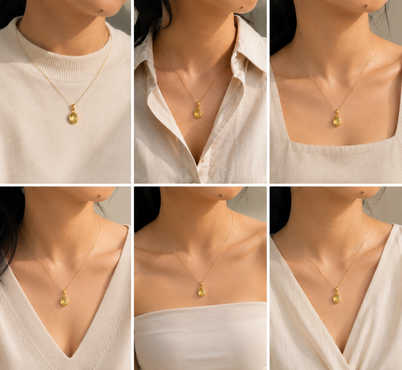 Olie Lemon Quartz Gold Plated Silver 925 Pendant