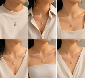 Olie Lemon Quartz Gold Plated Silver 925 Pendant