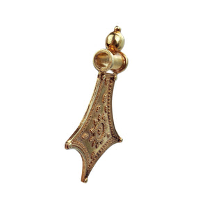 Handcrafted gold plated silver pendant for women