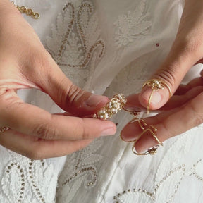 Niena 18K Gold Plated Silver 925 Pearls Ring