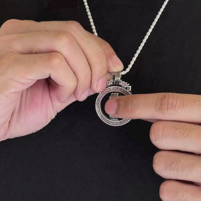 360 Rotating Silver 925 Men's Pendant