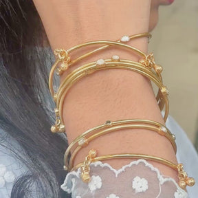 Sitara 18K Gold Plated Silver 925 Polki Bangle