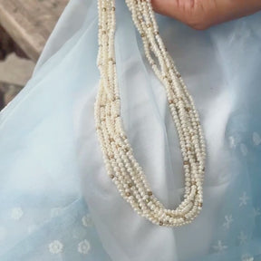 Dhara 18K Gold Plated Silver 925 Pearl Beads Necklace