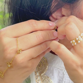 Mridu 18K Gold Plated Silver 925 Pearl Earrings