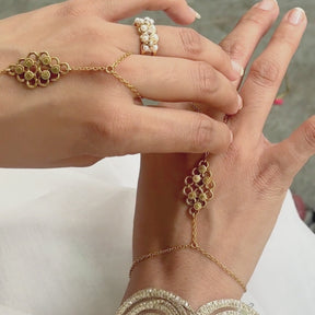 Dvipa 18K Gold Plated Silver 925 Hathphool
