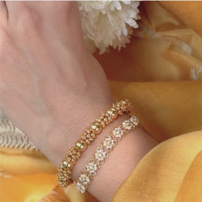 Griyam 18K Gold Plated Silver 925 Pearl Bracelet