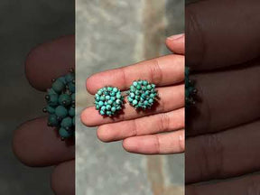 Haro Turquoise 18k Gold Plated Silver 925 Earring