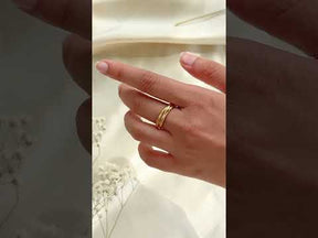 The Classic Gold Plated Silver 925 Interlinked Ring Stack