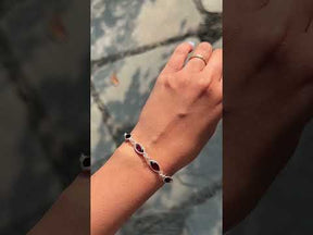 Amor Garnet Silver 925 Bracelet