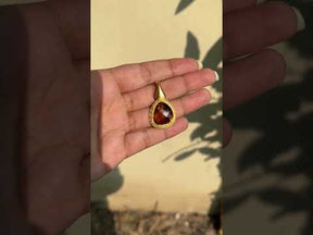 Bronco Beer Quartz 18k Gold Plated Silver 925 Pendant