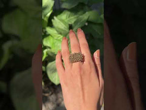 Grey Hues Beads 925 Silver Ring