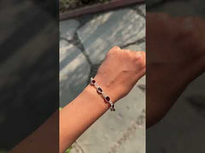 Velm Garnet Silver 925 Bracelet