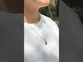Twisted Amethyst Silver 925 Pendant