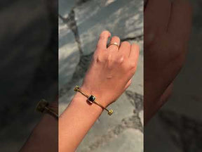 Liora Garnet 18K Gold Plated Silver 925 Bangle