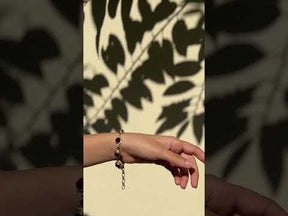 Kraya Garnet 18KT Gold Plated Silver Love Bracelet