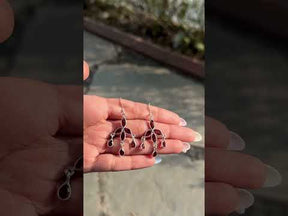 Asyn Garnet Silver 925 Earrings