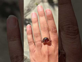Bezel Tourmaline Gold Plated Silver Ring