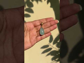 Doris Aquamarine 18k Gold Plated Silver 925 Pendant